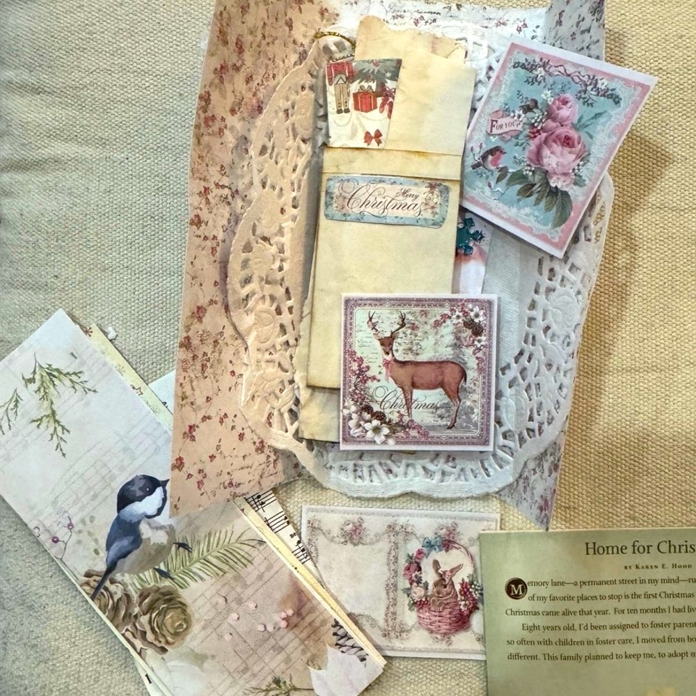 Two Mini Journals Pockets Loaded with Tags Mini Notebooks Blank Papers Ephemera - Picture 11 of 12